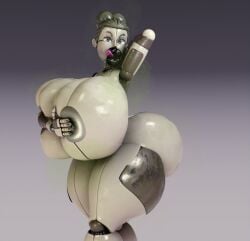 alternate_version_available ballora ballora_(cosmic_trance) ballora_(fnafsl) bimbo_lips breasts cringe_boi_nsfw_(artist) five_nights_at_freddy's five_nights_at_freddy's:_sister_location hands_on_breasts huge_ass huge_breasts neet neetlora smelly stinky