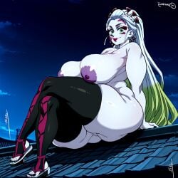 1female 1girls 2d anime_style arms_behind assertive_female beautiful beautiful_female beautiful_females big_thighs blurry body_made_for_cock breasts bright busty buttocks cleavage completely_naked cowboy_shot curvaceous curvaceous_body curvaceous_female curvaceous_figure curves curvy curvy_body curvy_female curvy_figure cute_pussy daki_(kimetsu_no_yaiba) demon_slayer exposed fat_thighs female female_only feminine full_body green_eyes huge_breasts kimetsu_no_yaiba large_breasts large_butt large_thighs leaning_back lipstick long_hair massive_ass naked night nipples pale pale_skin perfect_body plump purple_nippels pussy pussy_peek pussy_peeking red_lips red_lipstick sandal_slipp sandals seductive sexy sexy_body sexy_female sexy_figure sexy_pose shiny_skin side_view sidelocks sitting skindentation slut slutty_body slutty_female slutty_pose smooth_skin solo solo_female solo_focus stockings teasing thick thick_ass thick_body thick_figure thick_thighs thighs thighs_focus thunder_thighs venus_body viewed_from_below voluptuous voluptuous_body white_hair white_skin wide_hips