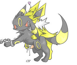 anal anal_sex black bondage chains cum eeveelution fur furry furry_ears furry_tail gay grey_eyes handjob heart jolteon male masturbation nintendo no_humans penetration penis pokemon pokemon_(species) pokemon_gsc pokemon_rgby red_eyes shin_(artist) tail tear umbreon yellow_fur