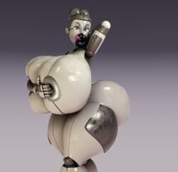 alternate_version_available ballora ballora_(cosmic_trance) ballora_(fnafsl) bimbo_lips breasts cringe_boi_nsfw_(artist) five_nights_at_freddy's five_nights_at_freddy's:_sister_location hands_on_breasts huge_ass huge_breasts neet neetlora