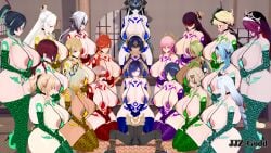 1boy 21girls 6+girls arlecchino_(genshin_impact) beidou_(genshin_impact) big_ass big_breasts big_nipples bigger_female bimbo blindfold candace_(genshin_impact) chasca_(genshin_impact) churled clorinde_(genshin_impact) dark_skin emilie_(genshin_impact) eremite_floral_ring-dancer_(genshin_impact) eremite_scorching_loremaster_(genshin_impact) eula_(genshin_impact) fair_skin fatui_mirror_maiden_(genshin_impact) genshin_impact gloves grey_skin gstring highheels hilichurls_(species) hoyoverse huge_ass huge_breasts imminent_sex imminent_snu_snu jean_gunnhildr jjzgod kirara_(genshin_impact) leopard_print light_skin long_gloves long_socks mavuika_(genshin_impact) micro_bikini mihoyo multiple_girls navia_(genshin_impact) ningguang_(genshin_impact) pale_skin rosaria_(genshin_impact) shenhe_(genshin_impact) smaller_male socks surrounded_by_women taller_girl tattoo xianyun_(genshin_impact) xilonen_(genshin_impact) yae_miko yelan_(genshin_impact)