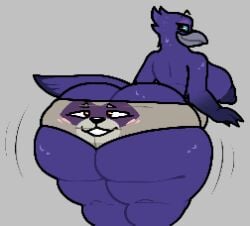 2025 anthro anthro_only ass ass_focus avian big_ass big_breasts big_butt bird blue_eyes blush bottomwear breasts bubble_butt chip_at_night clothing clothing_transformation corvid corvus_(genus) crow daryl_(cringebird) doom_(the_bad_guys) dreamworks face_in_underwear female furry inanimate_transformation nonbinary nonbinary_(lore) panties panties_transformation pixel_art plump plump_ass plump_butt plump_thighs purple_fur solo tagme tail_feathers the_bad_guys thick thick_butt thick_thighs topless transformation underwear underwear_transformation wide_ass wide_hips wide_thighs