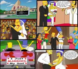 bart_simpson bridal_veil bride homer_simpson incest lisa_simpson marge_simpson milf mother_and_son patty_bouvier selma_bouvier the_simpsons wedding wedding_dress wedding_veil