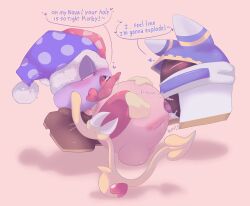 3boys alien anal_sex ariarik_o0_(artist) dialogue gay kirby kirby_(series) magolor male male/male/male male_only marx nintendo oral_sex penis precum threesome