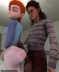 3d 3d_model ben_10 buttjob buttjob_over_clothes covered_buttjob crossover dbd dead_by_daylight futa_on_female futanari gwen_tennyson nancy_wheeler netflix self_upload sfm stranger_things tagme