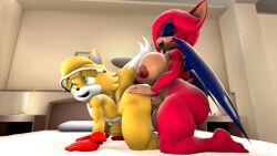 1boy 1futa 3d 3d_(artwork) anthro duo eden_the_fox fan_character futa_on_male futanari male nackey sonic_(series) source_request tagme valentina_the_bat