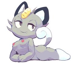 1girls alolan_meowth anthro breasts female female_only meowth nintendo pokemon solo star-rod