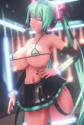 1girls 2:3 3d animated bikini blue_eyes blue_hair hatsune_miku large_breasts maroshoo mmd shorter_than_10_seconds string_bikini tagme vertical_video video vocaloid