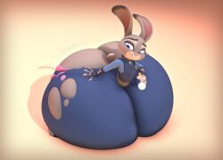 1girls ass_expansion big_butt butt_growth clothing expansion female furry growth huge_ass huge_butt hyper hyper_ass judy_hopps not_person420 panties person-420 potion rabbit solo solo_female thunder_thighs torn_clothes torn_clothing zootopia