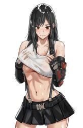 1girls black_hair breasts female final_fantasy final_fantasy_vii light-skinned_female long_hair medium_breasts simplecar solo tagme tifa_lockhart underboob