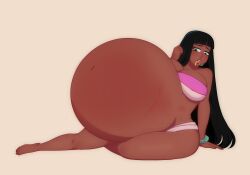 1girls belly belly_stuffing big_belly big_breasts black_hair bloated bloated_belly breasts chel cleavage dark-skinned_female dark_skin female female_only huge_belly large_breasts latina nexus03 solo_female stuffed stuffed_belly stuffing the_road_to_el_dorado what