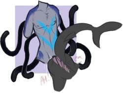 anal anal_sex anthro bodily_fluids cum cum_in_ass cum_inside duo fish genital_fluids genitals hybrid male male/male marine penetration penis shark shark_lords shark_tail steel-the-shark_(character) tentacle