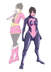 before_and_after brainwashing female high_polymer_7 huge_clitoris mind_control pink_ranger super_sentai transformation