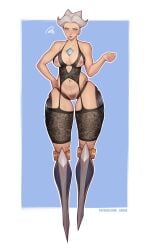 1girls asura_(artist) big_breasts camille_ferros cybernetics female female_only fit_female hips league_of_legends mature_female prosthetic solo tagme