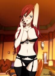 1girls armpits erza_scarlet fairy_tail female female_only kunaixx solo tagme