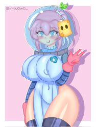 1girls blue_eyes brawl_stars breasts female female_only nipples pink_gloves pink_hair ritsuowo_ rule_63 sprout_(brawl_stars) tagme thick_thighs