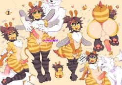 bee cum_while_penetrated femboy furry gay honey pomopuchi_(artist) tagme wide_hips yaoi