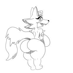 2022 animal_crossing ass audie_(animal_crossing) big_ass big_breasts breasts bubble_butt furry hanging_breasts josh8474 nintendo sketch