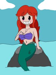 ariel_(cosplay) cosplay exotron heterochromia merfolk mermaid red_hair sea siren una_alienada