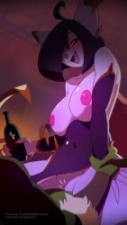 2d 2d_animation 9:16 abdominal_bulge animated anira_(poodledoodlenoodle) anthro areola bouncing_breasts breasts chiropteran clothed clothed_with_breasts_out clothing feliscede female female_focus female_penetrated genitals hi_res male male/female male_penetrating male_penetrating_female mammal nipples open_mouth open_smile penetration penis sex shorter_than_10_seconds smile solo_focus tagme text vertical_video video webm