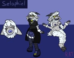 absurd_res anthro bovid caprine female futanari girly goth herm hi_res intersex mammal richter_(artist) selaphiel_(richter) sheep solo