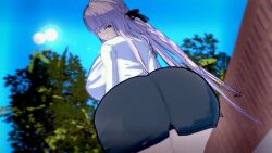 1girls 3d danganronpa danganronpa:_trigger_happy_havoc danganronpa_1 dat_ass female female_only fenrirsjaw kirigiri_kyouko koikatsu pale_skin smooth_skin solo