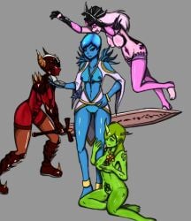 4girls chaos_(warhammer) khorne multiple_girls nurgle rule_63 slaanesh tzeentch warhammer_(franchise) warhammer_40k warhammer_age_of_sigmar warhammer_fantasy