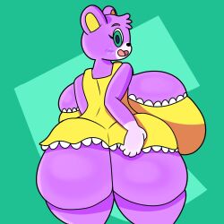 2022 animal_crossing ass ass_focus big_ass big_breasts breasts breasts_bigger_than_head bubble_butt grabbing_own_ass huge_ass huge_breasts josh8474 megan_(animal_crossing) nintendo thick_thighs thighs upskirt