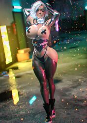 1girls 3d 3d_(artwork) athletic athletic_female big_ass big_breasts bimbo breasts busty cleavage cyberpunk female female_only fit fit_female glowing_eyes hips hourglass_figure huge_ass human katie3dx large_ass large_breasts legs light-skinned_female light_skin lilith_(katie3dx) lips original original_character shiny shiny_skin short_hair solo thick thick_legs thick_thighs top_heavy upper_body voluptuous white_body white_skin wide_hips