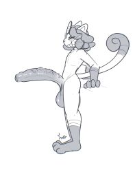 absurd_res alolan_form alolan_meowth anthro balls big_penis closed_eyes dreadlocks erection foreskin genitals grey_background greyscale grin hi_res huge_cock humanoid_genitalia humanoid_penis male meowth monochrome nintendo nude penis pokemon pokemon_(species) regional_form_(pokemon) simple_background smile solo the_xing1 vein veiny_penis video_games vinci_(itsmemtfo4)