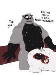 absurd_res anthro badger bear cheating_husband duo echo_(series) echo_project female furry genitals hi_res male male/female mammal mustelid musteline nikolai_(the_smoke_room) penetration polar_bear pussy the_smoke_room ursine vaginal_penetration