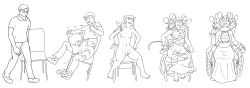 3_heads absurd_res anthro breast_growth breasts buckteeth chair clothed clothing clothing_transformation dress embarrassed eyewear female furniture gender_transformation genital_growth genitals glasses growth head_growth hi_res human human_to_anthro laugh male mammal monochrome mouse mtf_transformation multi_head murid murine nude penis penis_shrinking prurientpie pussy_growth pussy_growth_(development) rodent species_transformation teeth transformation transformation_sequence wheelchair