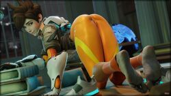 1girls 3d ass barefoot big_feet blizzard_entertainment brown_hair chronal_accelerator clothed clothed_female feet foot_fetish foot_focus legs lena_oxton long_legs looking_at_viewer looking_back overwatch rear_view shoes_removed short_hair soles solo_female thighs toes tracer wrinkled_feet wrinkled_soles wtsnacks1