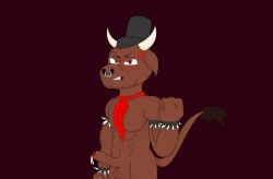 angry anthro bane_(tnar) bovine bull cum cum_drip male male_only muscles muscular muscular_male those_nights_at_rachel's