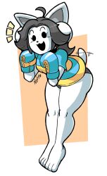 1girls 2021 2d boxing boxing_gloves cute female female_only gloves light_blue_boxing_gloves light_blue_gloves netto-painter panties sfw solo temmie_(undertale) undertale undertale_(series)