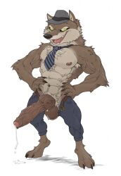 anthro balls canid canine claws fur genitals hi_res hotel_transylvania knot looking_at_viewer male male_only mammal muscular muscular_anthro muscular_male penis sharp_claws solo utx-shapeshifter vein veiny_muscles veiny_penis wayne_werewolf were werecanid werecanine werewolf yellow_eyes