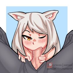 1boy 1girls animal_ear_fluff animal_ears blowjob blue_background cat_ears cat_eyes cat_girl catgirl clothed_blowjob clothed_sex ear_fluff ear_tuft ear_tufts eye_contact female female/male furhel hand_on_penis hand_on_thigh handjob handjob_while_sucking huntervr indie_virtual_youtuber light-skinned_female light-skinned_male light_blue_background light_skin looking_at_viewer male male/female one_eye_closed one_eye_open oral oral_penetration oral_sex original original_character partially_clothed patreon patreon_leak patreon_logo patreon_reward patreon_url patreon_username penetration penis penis_in_mouth penis_through_bottomwear penis_through_fly pov pov_blowjob ryutka ryutka_(huntervr) sex simple_background straight straight_hair straight_sex sucking_penis two_tone_background unobtrusive_watermark virtual_youtuber white_background white_hair yellow_eyes