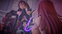 2girls 3d alternate_costume ass ball_gag bondage breasts chained chains commission completely_nude completely_nude_female cordelia_(fire_emblem) corruption cosplay exaltedbrand feet femdom femsub fire_emblem fire_emblem:_three_houses fire_emblem_awakening hair_ornament hands_tied high_heels incest kronya_(fire_emblem)_(cosplay) leash leather legs_crossed long_hair magic magic_bondage mind_control mmd mother_and_daughter nintendo nipples on_knees parent_and_child red_hair severa_(fire_emblem) sitting_on_chair smug twintails yuri