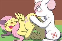 2019 anal anus ass blush caluriri closed_eyes clothing cutie_mark digital_media_(artwork) duo ears_down earth_pony equid equine feathered_wings feathers female female/female feral feral_on_feral fluttershy_(mlp) friendship_is_magic hair hair_bun hasbro hat headgear headwear hooves horse kiss_mark licking mammal my_little_pony nurse_clothing nurse_hat nurse_headwear nurse_redheart open_mouth oral pegasus pink_hair pink_tail pivoted_ears pony rimming sex signature tongue tongue_out white_body wings yellow_body