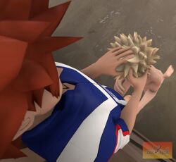 2boys 3d big_penis blonde_hair blonde_hair_male blowjob eijirou_kirishima feet gay holding_head holding_penis huge_cock katsuki_bakugou male male/male male_only monster_cock my_hero_academia naked rayaoisfm red_hair red_hair_male sfm yaoi