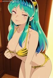 lum invader from urusei yatsura by squeeshyai