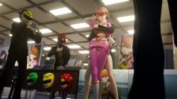 3d amateurthrowaway animated blender bodysuit clothed clothing featherman_(persona) female leggings male male/female peace_sign penis persona persona_3 persona_3_reload pink_argus public public_sex public_use reluctant sentai shad0wnsfw short_hair sound tagme thigh_sex thighs video yukari_takeba yukari_takeba_(pink_argus)