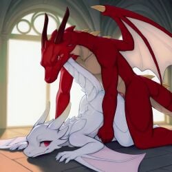1:1_aspect_ratio 1boy ai_generated all_fours animal_genitalia animal_penis animated anthro claws closed_mouth colored_skin completely_nude doggy_style dragon dragon_boy dragon_girl dragon_horns dragon_tail dragon_wings duo female furry furry_female furry_male furry_with_furry genitals horn horns indoors knotted_penis kraakai male male_penetrating monster_girl nude penetration penis red_eyes scalie sex snout straight tagme tail taken_from_behind top-down_bottom-up vaginal_penetration video wings
