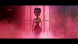 3d 3d_animation animated animated_gif brown_hair chuck_steel:_night_of_the_trampires claymation dr._alex_cular female gif heels high_heels motorcycle no_bra red_heels red_underwear short_hair tagme thong underboob white_shirt