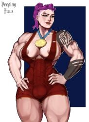 zarya from overwatch by peepingficus