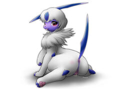 absol anus ass censored cum female flucra fur nintendo pokémon_(species) pokemon pokemon_(species) pussy red_eyes solo