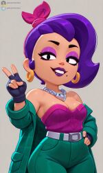 3d ai_generated brawl_stars clothing hackwork lola_(brawl_stars) rebel_lola_(brawl_stars) sexy_pose supercell
