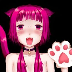 1girls artist_upload bell_collar blush blushing cat_ears cat_tail collar female female_focus female_only naked naked_female nude nude_female original original_character paw_gloves self_upload solo solo_female source_request tagme tyaf