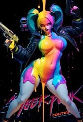 ai_generated animated big_breasts cyberpunk_2077 cyborg cyborg_girl female holding_weapon huge_ass human looking_at_viewer looking_back rebecca_(edgerunners) solo sound tagme treyu2020 twerk twerking video