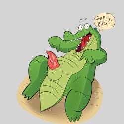 animal_genitalia animal_penis anthro crocodile crocodilian crocodilian_penis crocodylid debudraws first_porn_of_franchise genitals hi_res male max_(oddballs) netflix oddballs penis profanity reptile scalie solo